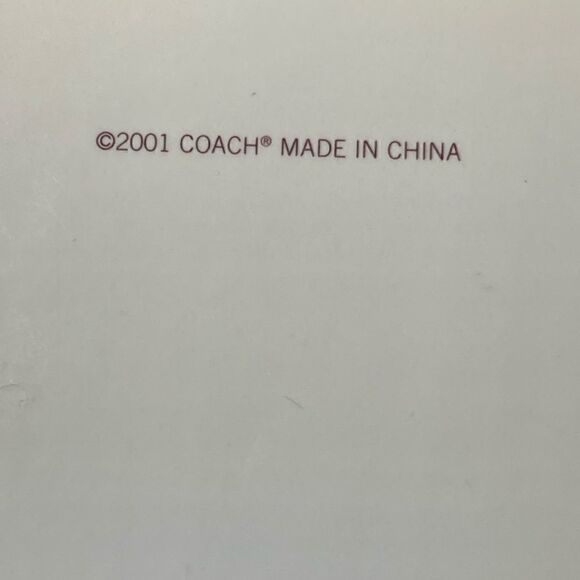 Coach small white shopping bag red lining brown string strap - Picture 8 of 8